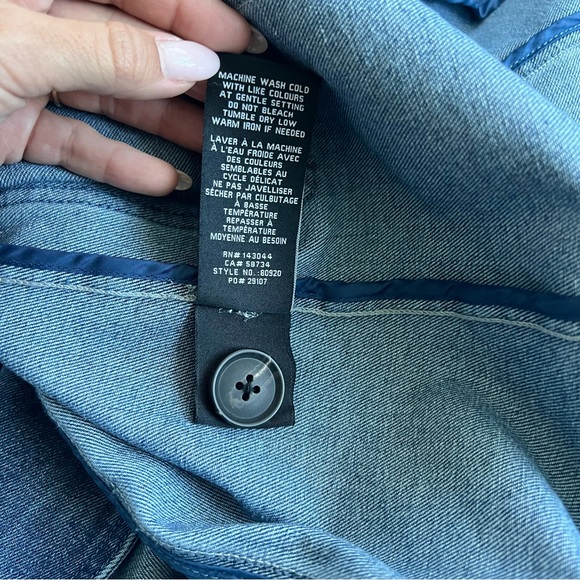 NWOT House of Harlow Denim Trench Coat Size Small - Picture 5 of 8